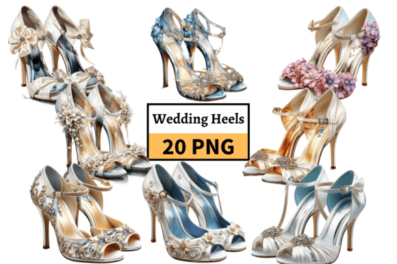 Beautiful Wedding Heels Clipart Bundle: Your Design Secret Weapon
