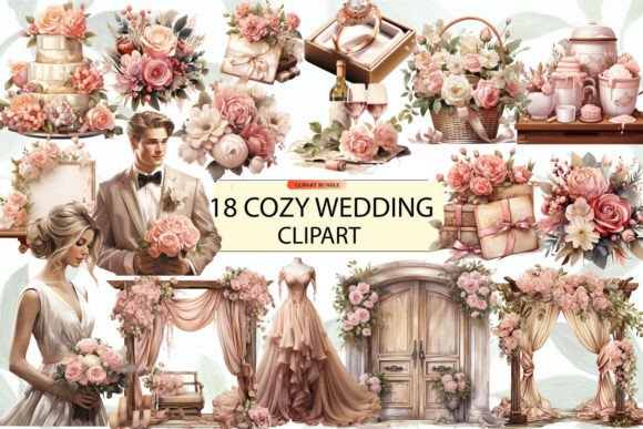 Cozy Wedding Decorations Clipart Bundle: A Creative Toolkit