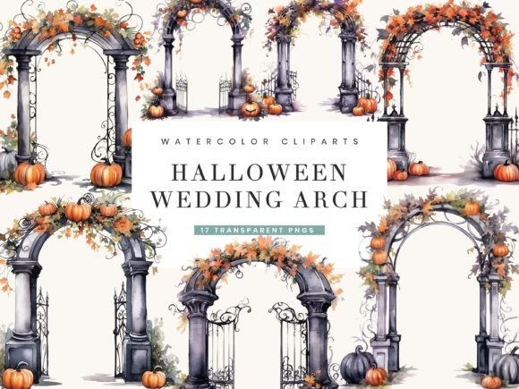 Designing a Spooky-Cute Wedding: Using Halloween Arch Clipart