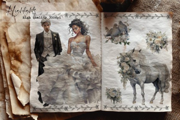 Watercolor Wedding Bliss Clipart Set: Your Design Toolkit