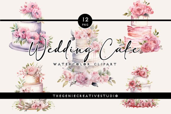 Watercolor Wedding Cake PNG Clipart: A Designer's Secret Weapon