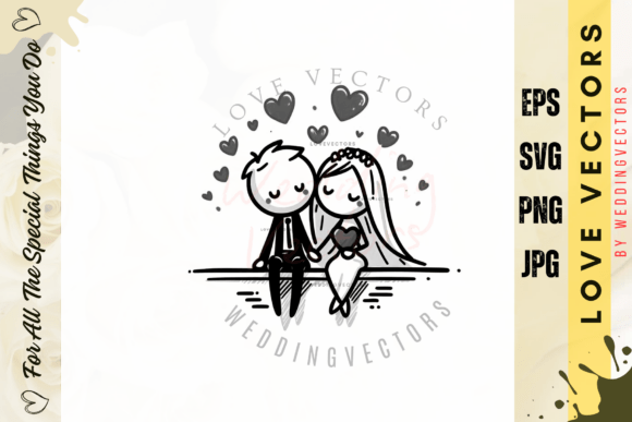 Wedding Couple and Love Vectors - C3676: A Guide to Romantic Design