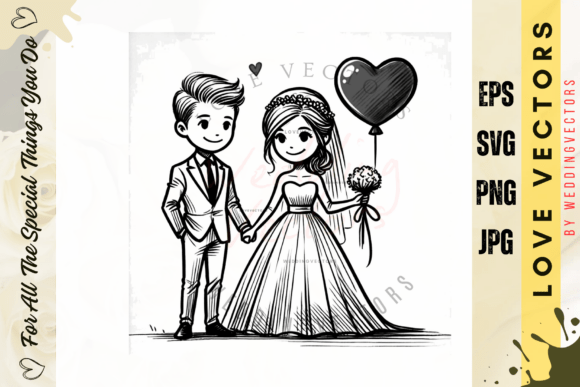 Wedding Couple and Love Vectors - C3697: A Designer's Guide