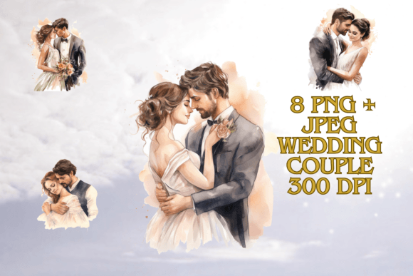 Wedding Couple Clipart Illustration: A Design Asset for Every Project