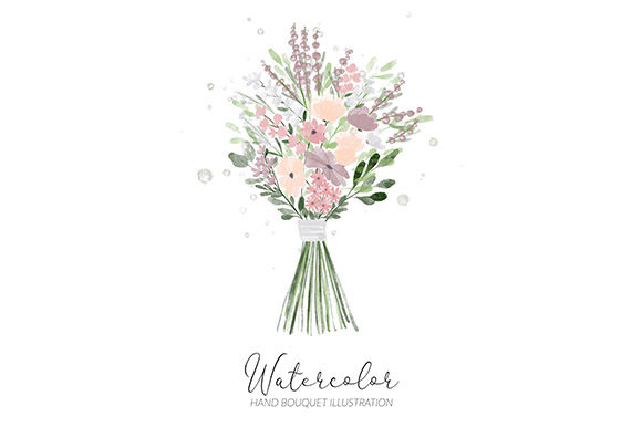 Wedding Hand Bouquet Flower Watercolor: A Versatile Floral Frame