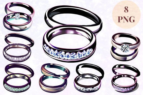 Wedding Ring 10 Clipart PNG: Instant Elegance for Your Projects