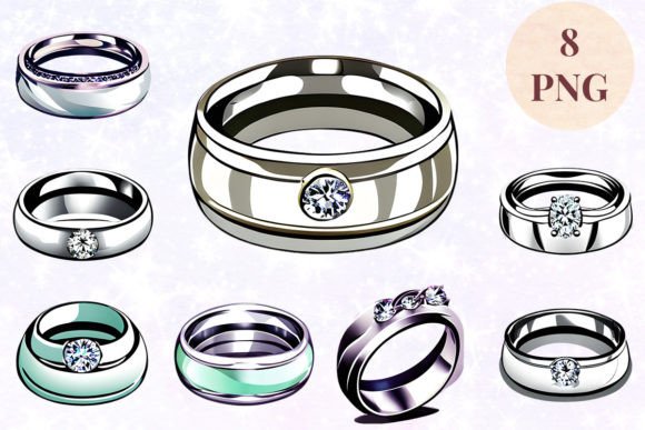 Wedding Ring 11 Clipart PNG: A Designer's Go-To Asset