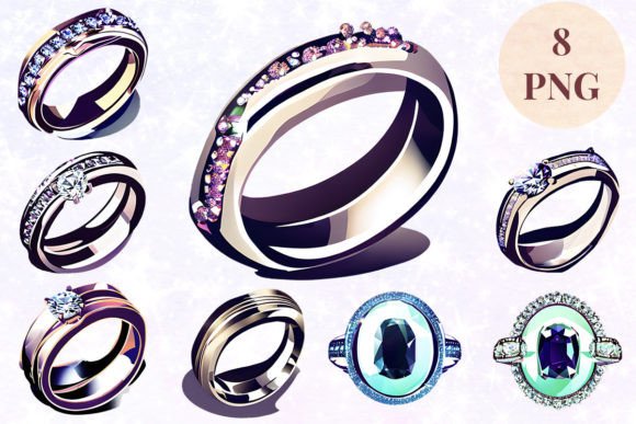 Wedding Ring 12 Clipart PNG: Your Ultimate Design Asset