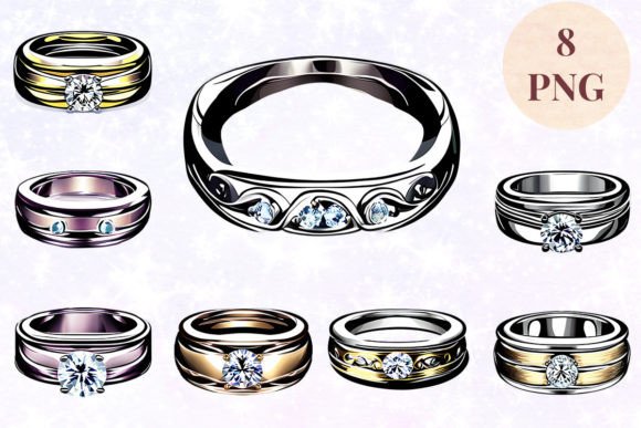 Wedding Ring 46 Clipart PNG: Instant Elegance for Designers