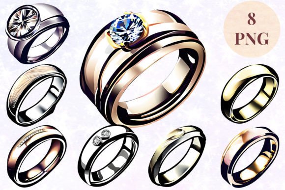 Wedding Ring 55 Clipart PNG: Your Go-To Asset for Elegant Design